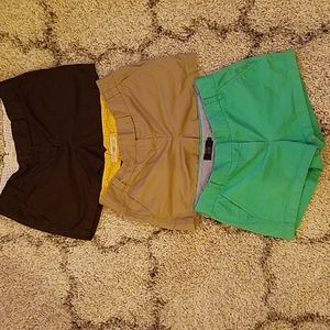 Ladies J crew...Bundle of 3 Chino shorts...3 inch inseam